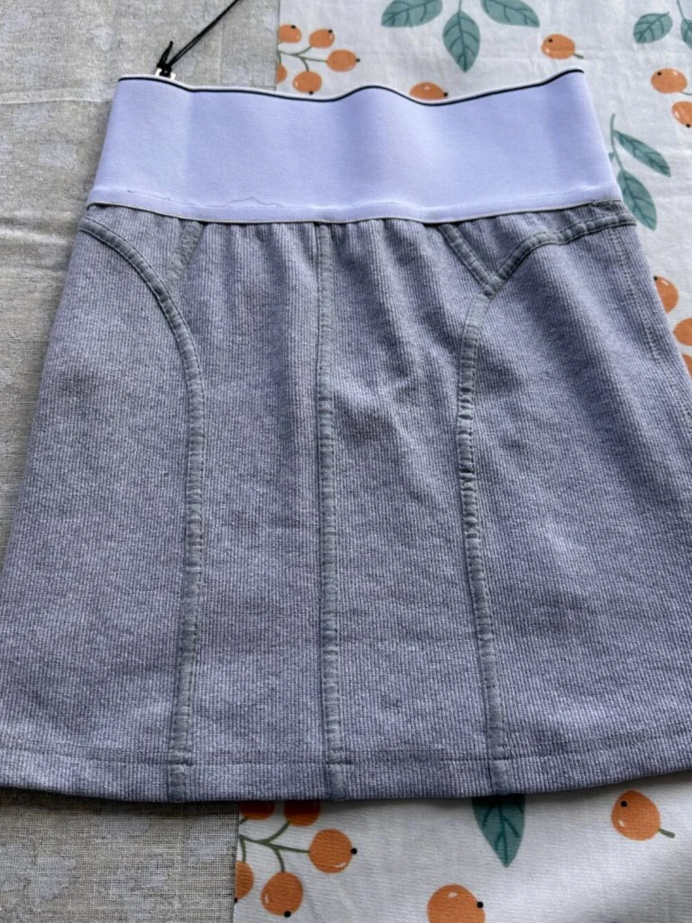 Alexander Wang Gray Corduroy Mini Skirt With Side Zipper - Picture 8 of 8